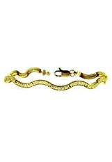 adorable small smooth peace yellow gold baby bracelet 